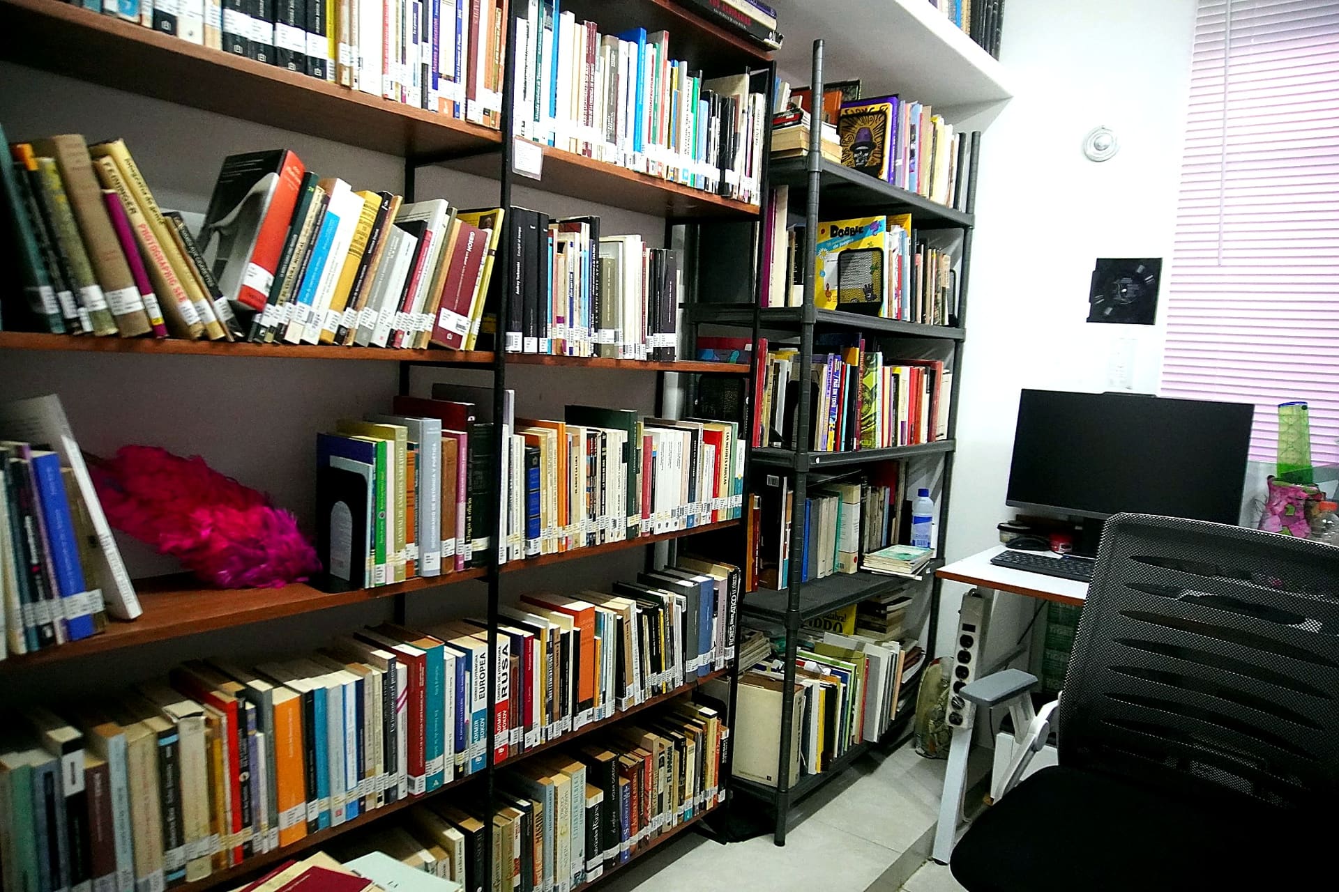 Área de lectura y trabajo de la biblioteca